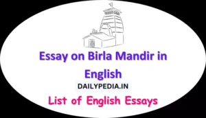 Essay on Birla Mandir in English