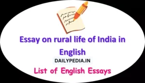 Essay on rural life of India in English