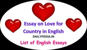 Essay on Love for Country in English