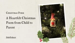 A Heartfelt Christmas Poem from Child to Parent