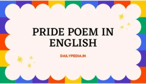 Pride Poem in English